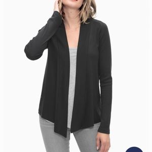Splendid black lightweight classic cotton cardigan